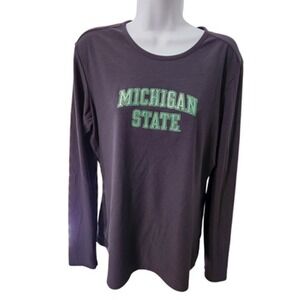 Under Armour Women's Long Sleeve Black‎ HeatGear Top Large Michigan State
